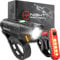 BX-500 Rechargeable Bike Light Set - Powerful Front and Back Lights, Bicycle Accessories for Night Riding, Cycling Safety Best Headlight with USB Tail Rear for Adults Kids Men Women Road Mountain