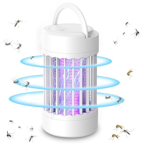 Insektenvernichter Elektrisch,Insektenfalle Mückenlampe,Elektrischer Mückenlampe,Mückenfalle Elektrisch,USB wiederaufladbare Insektenfalle,UV Mückenlampe mit LED für Innen Schlafzimmer und Gärten