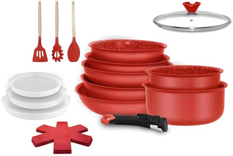 Arthur Martin AMR94 Batterie de cuisine 18 pièces poêles casseroles tous feux dont induction