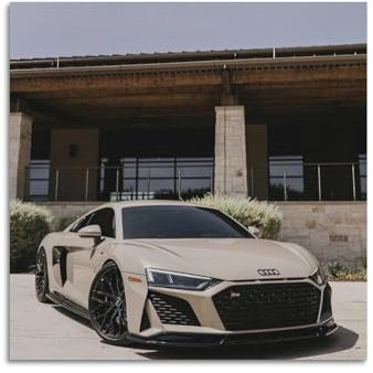 XFUHB Supercars Poster R8 Performance Rennwagen-Poster, dekorative Malerei, Leinwand, Wandposter und Kunstdruck, moderne Familienschlafzimmer-Dekoration, Poster, 40 x 40 cm