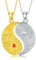 JFASHOP Yin Yang Kette für Frauen Männer Passend Schwarz Weiß Sonne und Mond Disc Tai Chi Halskette für Paare Freundschaft BFF Sunburst und Cresent Halsketten Schmuck Set