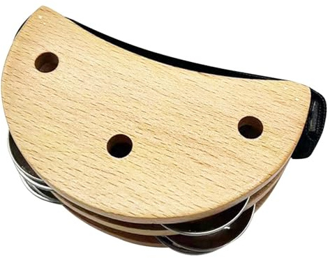 Strumento di tappatura del piede, Wooden Foot Percussion, Rhythmic Foot | Instrument, Percussione Foot Shakers, Metal Jingle Bell Foot Percussion Shakers, Foot Drum Set, Foot Tamburine