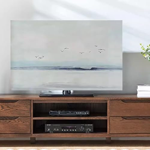 Pintura con Tinta Cubierta Antipolvo para TV, Universal 19 a 80 Pulgadas Funda para Televisor Cubierta de Televisión Elástico Protector Pantalla de Funda Salón Decoración(Color:color5,Size:28in)