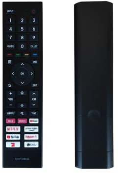azurano Fernbedienung für HISENSE ERF3I80H HT288509 T288509 Voice - A6 A4 Series, 32A4EG, 40A4EG, 43A6GG 7H FG, 50A6GG FG 7H, 55A6GG 7H FG, 58A6FG GG, 65A6GG FG, 70A6GG FG, 75A6GG, 76A6FG, 85A6EG