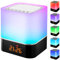 ChaneeHann Bluetooth Lautsprecher mit Licht, Touch Dimmbar Nachttischlampe, Tragbarer Bluetooth Lautsprecher mit 7 Farben, Wecker mit Licht, Geschenke für Kinder Teenager Mädchen Junge