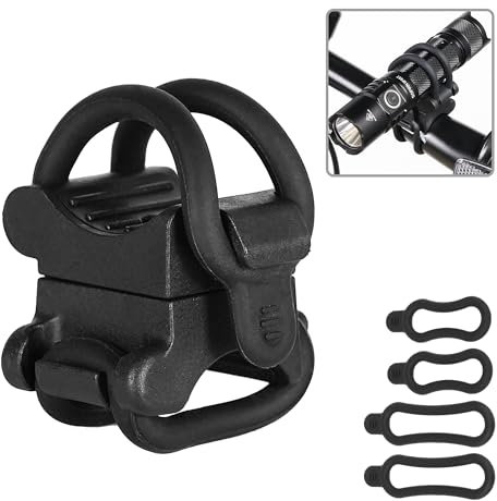 CSTEBOKE sofirn Universal Fahrradhalterung für Taschenlampe, Passt Sich 10-40 MM An, 360° Verstellbar, Sehr Flexibel, Geeignet für SP35T, SR12, Gerade und Abgewinkelte Taschenlampen