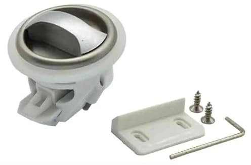 Serrure à Impact en plastique blanc for camping-car, la porte intérieure du camping-car tourne for ouvrir le tiroir, serrure circulaire de garde-robe, 1 pièce