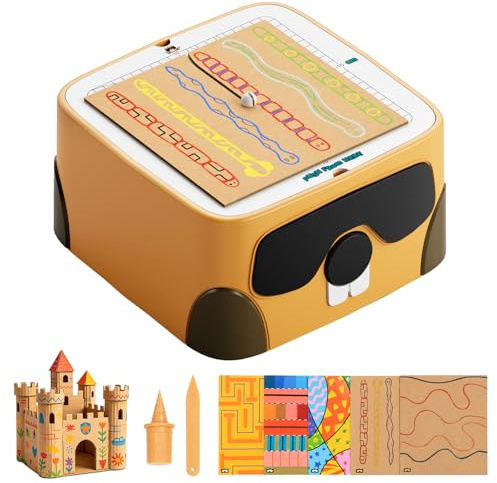 Kartonschneider Kinder, Sicheres DIY-Set mit Kartonschneider für Kinder ab 3 Jahren, Karton & Pappe, kreative 3D-Modelle, Handarbeit, ideales Karton Werkzeug für Familie & Freunde