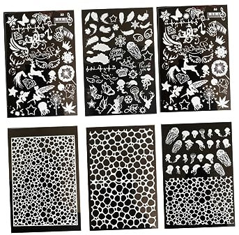 Gadpiparty 6blätter Epoxidharz-füllmasse Weißes Füllmaterial für Epoxidharz DIY-bastelzubehör mit Wasserwellen-Design Epoxidharz-Aufkleber für Scrapbooking und Planer