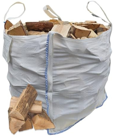 Dumpy Bag of Kiln Dried Hardwood Logs - Ready to Burn - Bulk Firewood for Stoves Fireplaces Wood Burners Chimeneas Pizza Ovens Fire Pits Open Camp Fires