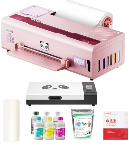 Procolored K13 Lite A3 DTF Drucker Bundle mit Ofen für T-Shirts und Kleidung, 33cm Textildruckmaschine mit Weißtinten-Zirkulation und Infrarotschutz für DIY Bekleidung Pink