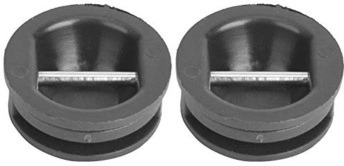 Surfboard Leash Plugs 2er Pack | Gürtelstift aus Edelstahl und robuste Kunststoffkonstruktion | Leash Plugs für Surfboard/Paddle Board/Bodyboard | Surfzubehör (Black)