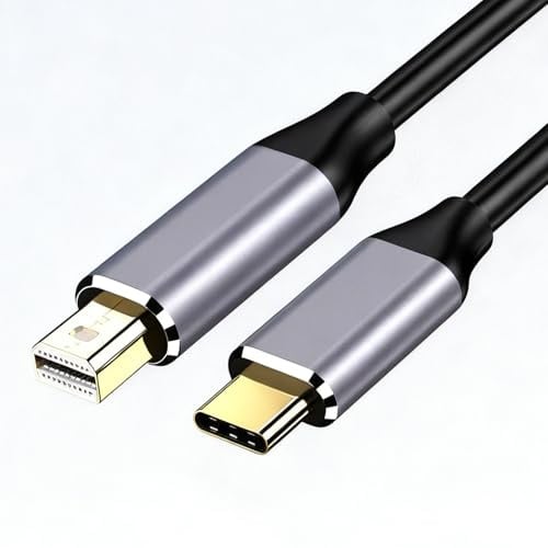 USB Typ C auf Mini DisplayPort DP 4K@60Hz USB C zu Mini DP Video Konverter Kabel 1,8m Unidirektionaler Übertragungsadapter Aluminium Dynamic HDR Plug & Play für iPhone MacBook iPad Pro Samsung