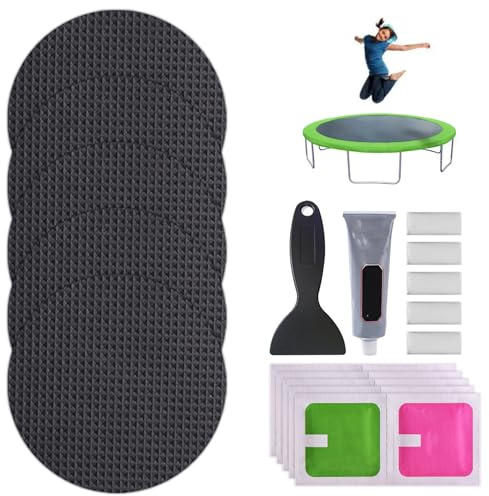 Whyzsjnclg Trampolin-Reparaturset, Trampolin-Flicken-Reparaturset, 10, 2 x 10, 2 cm, Flicken für Löcher oder Risse, professionelles Ersatzzubehör, Zelt
