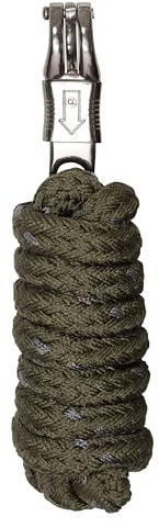 Imperial Riding Führstrick IRH Deluxe mit Lurexfaden, Panikhaken, ummanteltes Nylon, Olivgrün