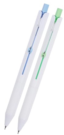 of 2 Clicks Gel Pen Smooth Quick Drying 0.5mm Inks Roller Ball Pens Fine Point for Exams School Writing Noise Frees Retractable Gel Fast Dry Inks Not Smudges Writing