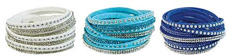 bb-Klostermann Wickelarmband/Mehrfacharmband, versch. Farben v (weiß)