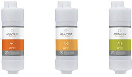 Coway Aquamega Ersatzfilter, Kunststoff, Weiß