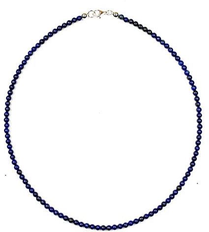 Lapislazuli Schmuck (Halskette) Lapislazuli Kette Lapislazuli Kugeln Größe ca. 4 mm Verschluss 925er Sterling-Silber Modellnummer 7003