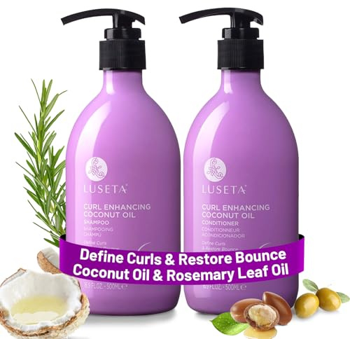 Luseta Curly Hair Shampoo and Conditioner Set, Curl Definition 16.9oz*2