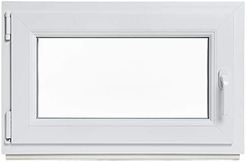 Fenêtre de cave - Plastique - Fenêtre - Blanc - LxH: 50 x 50 cm - DIN gauche - Double vitrage - En stock