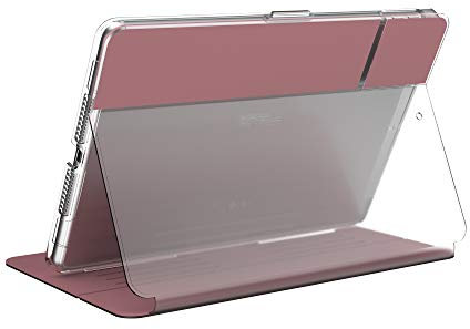 Speck Products BalanceFolio iPad Clear 10.2 Inch Case and Stand (2019), Rose Gold Woven Metallic/Clear