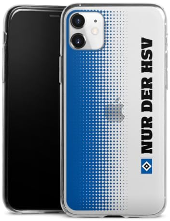 Slim Case kompatibel mit Apple iPhone 11 Silikon Handyhülle transparent Hülle extra dünn HSV transparent Logo