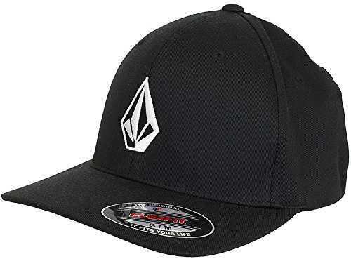 Volcom Full Stone Flexfit Cap (Black/White, S/M)