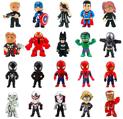 Cake Topper for Birthday Decoration, 20 PCS Figures Set Cake Topper Decoration Cartoons Party Decoration for Boys and Children Birthday Parties