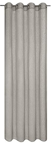 Ösenschal Victoria - Vorhang in Silbergrau, B/H: 140 cm / 235 cm - Modernes Design, Stilvoll und Pflegeleicht
