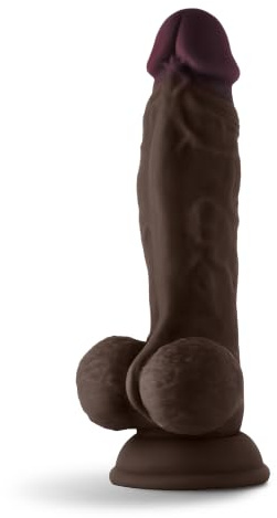 Shaft Model A 24,13 cm Liquid Silicone Dong With Balls Mahogany Black