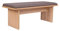 kundler home Sitzbank, Garderobenbank oder Küchenbank gepolstert 125x45x48 cm, mit Polsterung für hohen Sitzkomfort, ideal als Schuhbank im Flur, einfacher Aufbau, 'Die Stilvolle', Eiche Premiumdekor