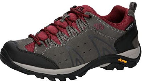 Brütting Unisex Mount Bona Low Trekking-& Wanderhalbschuhe, grau/Bordeaux, 41 EU