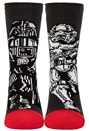 HEAT HOLDERS SOCKSHOP Kids Disney Star Wars 1.6 TOG Lite Luke & Yoda Thermal Socks Pack of 1 Black 9-12