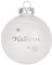 Herz & Heim® Weihnachtskugel aus Glas mit persönlicher Gravur/Rot oder Weiß/Matt oder Hochglanz/Ø 8 oder 10 cm/Verschiedene Motive Ø 10 cm, Weiß Hochglanz, Schneekristall