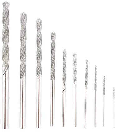 Bohrer-Set, 10-teilig, Spiralbohrer, Robust, Mikrobohrer-Set für Glas, Fliesen, Stein, Schmuck, 0,8 Mm, 1,0 Mm, 1,2 Mm, 1,5 Mm, 1,8 Mm, 2,0 Mm, 2,5 Mm, 3,0 Mm, 3,5 Mm, 4,0 Mm