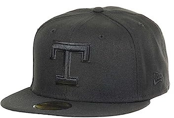 New Era Texas Rangers MLB Cooperstown Black on Black 59Fifty Basecap - 7-12