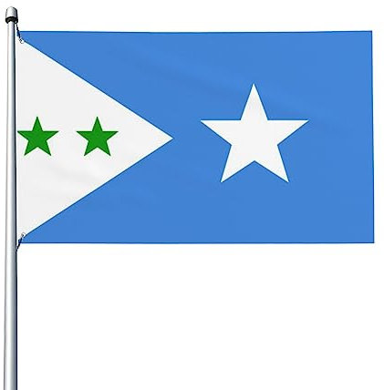 Galmudug-Flagge des Staates Somalia, 90 x 150 cm, UV-beständig, langlebig, hochwertige Dekoration, für Hof, Innenbereich, Garten, Banner
