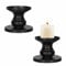 2 PCS Multi-Use Metal Candle Holder Candlestick Holder Stand,Candle Stand for Pillar and Taper Candles for Wedding, Candlelight Dinner, Party, Table Centerpiece Decoration(Black)