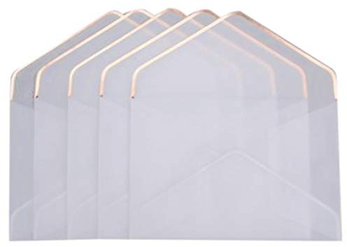 Tlilyy 20 StüCk/Set Heiß PräGen Druck Papier Umschlag Transparenter Papier Umschlag Hochzeits Brief Einladung JubiläUm