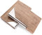 Senbaler 2 Pezzi Porta Biglietti da Visita Portatile in Metal,Custodia in Pelle PU,Porta Carte Credito Tascabile Professionale per Uomo Donna (colore del legno)
