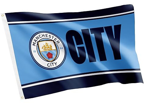 Manchester City Flag Man City MCFC Football Soccer Premier League 100% Polyester Indoor Outdoor 3 x 5 feet Baner (Flag C)