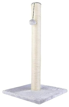 Aggloz | 42cm Tall Cat Scratching Post, Scratch Post for Large Cats with Teasing Hanging Ball, Natural Sisal Rope | Cat Scratcher (42cm Post)