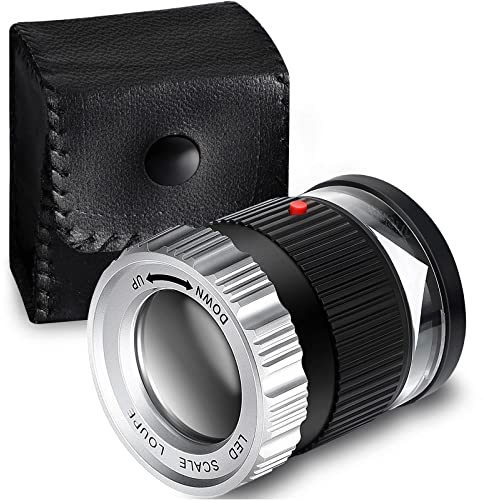 Zalati Lupe, 30-fache Lupe mit LED-UV-Licht, Schwarz