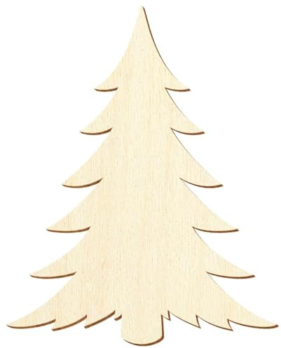 Holz Tanne Modern - Zuschnitt 3-50cm Deko Basteln - Tannenzuschnitte werden per Laser präzise hergestellt., Größe:27cm, Pack mit:1 Stück