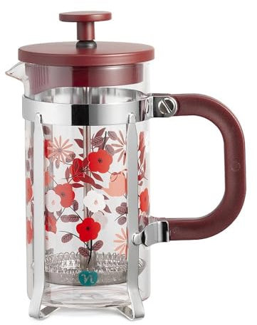 Neavita Tea Plunger - Tisaniera a Stantuffo Bordeaux, 350ml