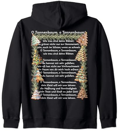 O Christmas tree Tannenbaum Chants de Noël allemands Sweat à Capuche