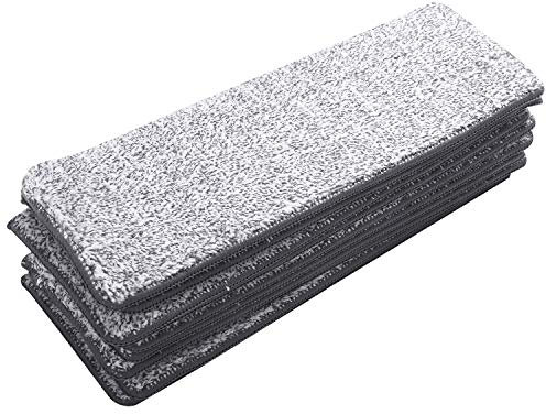 Bsowte 10 Pieces Microfiber Washing Pads Home Kitchen Floor Cleaning Flat Mop Cloth Home Room Replacement Mop Floor Cleaning Tools L