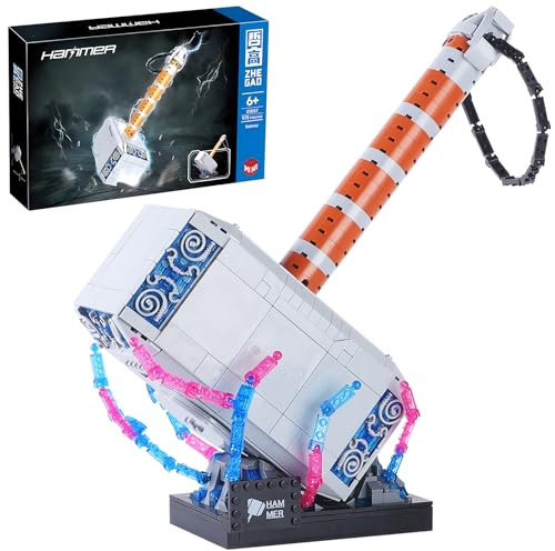 Boyorc Thor Battle Hammer Building Blocks Toys,975PCS Creative Super Hero Building Set, Gift for Boys, Girls kids and Adults
