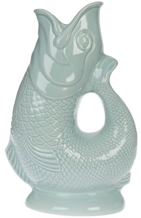 Carafe glouglou emblématique Gurgly, Air, Grand format 28cm 1,4L – Pichet à eau en forme de poisson, vase décoratif, ornement, carafe